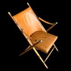 Vintage   Leren klapstoel Maison Jansen Stijl 1960s, Ophalen