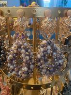 Glassberry jellyfish oorbellen paars, Sieraden, Tassen en Uiterlijk, Verzenden, Nieuw, Paars, Overige materialen