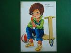(1494) Kinderkaart: Jongen met step, Verzenden, 1980 tot heden, Ongelopen, Kinderen