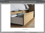 IKEA MALM bed lades x2 eikenhout, 190 cm of minder, Eikenhout/Wit, 70 cm of minder, Wit