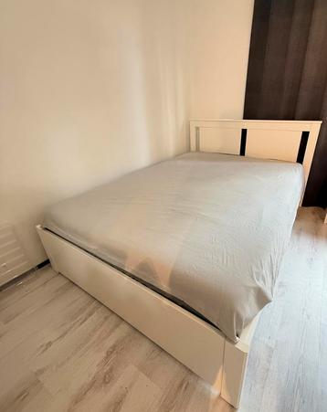 Bed(with mattress and mattress base), bedside table,TV table