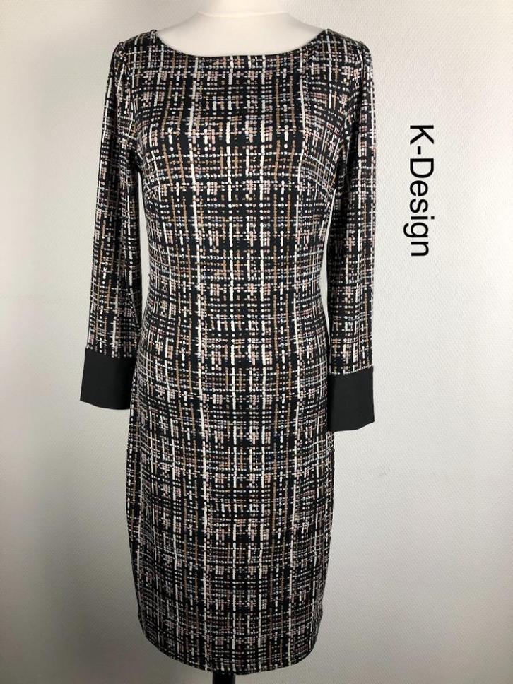 K-Design Jurk  (mt: 34) ZL/8710, Kleding | Dames, Jurken, Zo goed als nieuw, Maat 34 (XS) of kleiner, Zwart, Boven de knie, Ophalen of Verzenden