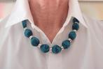 Ketting, Overige materialen, Blauw, Met strass, Ophalen of Verzenden