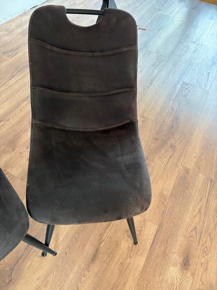 4 eetkamerstoelen - in goede staat, Huis en Inrichting, Stoelen, Zo goed als nieuw, Vier, Metaal, Bruin, Ophalen