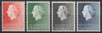 Nederland NVPH nr 637/40 ongebruikt Koningin Juliana 1954-57, Verzenden, Na 1940