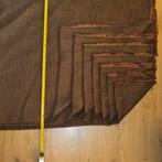 13(+) m, grote lap stof, steenrood zwart, ±1330 * 145 cm, Hobby en Vrije tijd, Stoffen en Lappen, Ophalen, 120 cm of meer, Kant