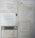 6 Uitnodigingen tentoonstellingen schilderijen 1935 - 1959,, Antiek en Kunst, Ophalen of Verzenden
