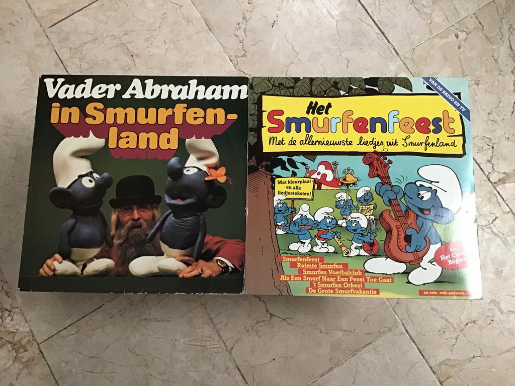 De Smurfen 2 x lp, Ophalen of Verzenden, Gebruikt, Verhaal of Sprookje