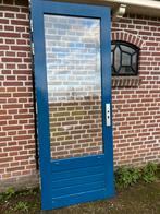 Hardhouten achterdeur 82,5x211,5cm., Doe-het-zelf en Verbouw, Deuren en Horren, Ophalen, Gebruikt, 80 tot 100 cm, Buitendeur