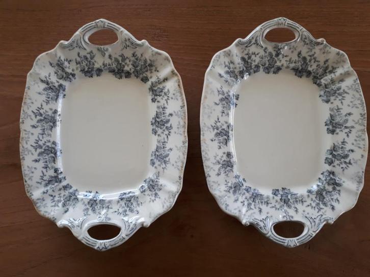 Ladas Bleu belegschaaltjes rechthoekig, Antiek en Kunst, Antiek | Servies los, Ophalen of Verzenden