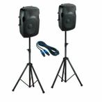 Actieve 8 inch Speakers Incl. Statieven en kabels 400 Watt M, Overige merken, ., Nieuw, Ophalen of Verzenden