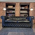 Chesterfield Brighton slaapbank - Zwart // NIEUW!, Ophalen, Klassiek, Rechte bank, 200 tot 250 cm