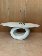 Ovale organische Salontafel - Mat Gespoten, Huis en Inrichting, Tafels | Salontafels, Ophalen, Overige materialen, Gebruikt, 100 tot 150 cm