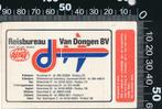 Sticker: Reisbureau Van Dongen - Nijmegen - Oss - Wijchen, Verzamelen, Stickers, Ophalen of Verzenden, Zo goed als nieuw, Bedrijf of Vereniging