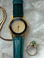 Nieuw Lexington horloge met groenleren bandje, Sieraden, Tassen en Uiterlijk, Horloges | Dames, Overige merken, Leer, Polshorloge