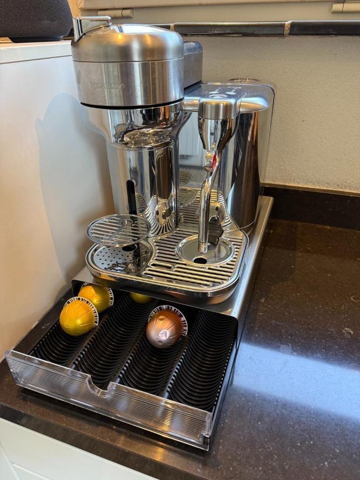 Sage Nespresso Vertuo Creatista + Lade, Witgoed en Apparatuur, Koffiezetapparaten, Zo goed als nieuw, Koffiepads en cups, Koffiemachine
