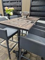 Hogebarkrukken, sta tafels., Tuin en Terras, Tuinsets en Loungesets, Ophalen, 4 zitplaatsen, Kunststof, Gebruikt