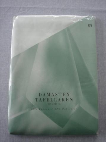 Licht Groen Damast Tafellaken - Tafelkleed  beschikbaar voor biedingen