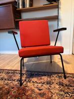 Gispen 1401, originele stof, rood, nieuw binnenwerk, Ophalen, Zo goed als nieuw, Stof, 50 tot 75 cm