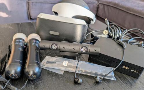 Complete PSVR V1 Bundel + Moves & Nieuwe PS5 Adapter, Spelcomputers en Games, Virtual Reality, Zo goed als nieuw, Sony PlayStation