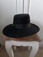 Zwarte hoed, maat 56, 56 of 57 cm (M, 7 of 7⅛ inch), Hoed, Ophalen of Verzenden, Onbekend