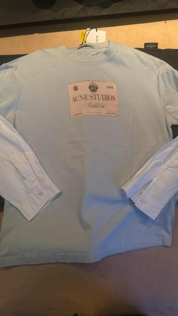 Acne Studios Layered Print T-shirt, Kleding | Heren, T-shirts, Zo goed als nieuw, Maat 52/54 (L), Wit, Verzenden