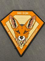 980 SQN pvc embleem base maintenance Woensdrecht, Verzamelen, Verzenden, Luchtmacht, Nederland, Embleem of Badge