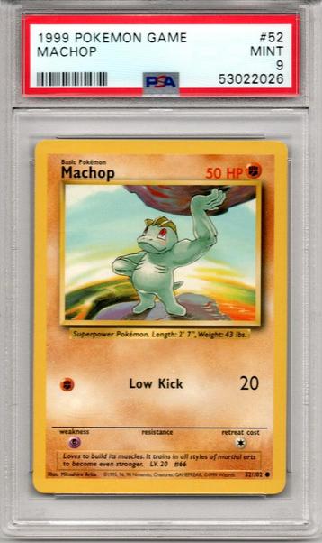 Machop Psa 9 Base set unlimited beschikbaar voor biedingen