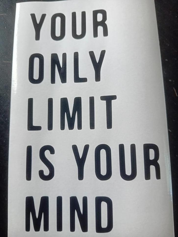 Your only limit is your mind vinyl sticker, Auto diversen, Autostickers, Verzenden
