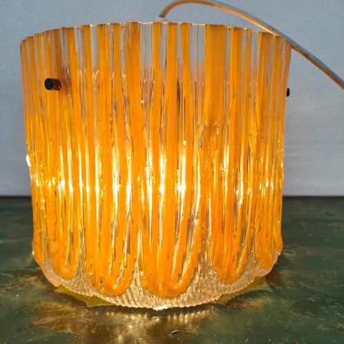 Vintage Mid century hanglamp Plexiglas, Huis en Inrichting, Lampen | Hanglampen, Zo goed als nieuw, Kunststof, Ophalen of Verzenden