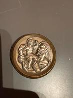 Sint-Christoffel autoplaquette (ca. 1950–1970), religie, Verzamelen, Religie, Verzenden, Gebruikt