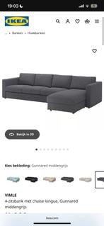 VIMLE 4 zitsbank met chaise longue ikea, Ophalen, 300 cm of meer, 75 tot 100 cm, Zo goed als nieuw
