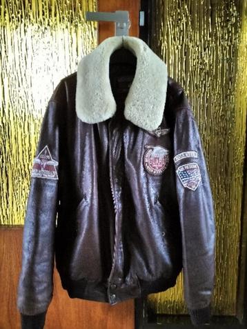 NIEUWSTAAT: leren herenjas merk "RIVER WOODS" maat "L" ! beschikbaar voor biedingen