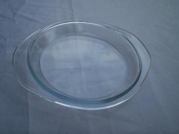 1 SCHAALDEKSEL rond Blank doorz. glas 19 cm. -ZONDER Schaal! beschikbaar voor biedingen