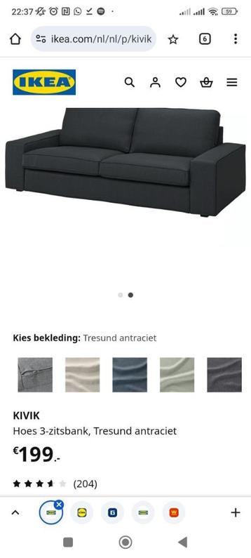 IKEA KIVIK - Hoes 3-zitsbank / 3 seat sofa covers - afbeelding 1