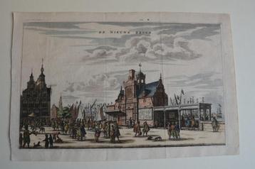 AMSTERDAM NIEUWE-BRUG IJ-ZIJDE P.H. KADE 1663 Gravure E29 beschikbaar voor biedingen