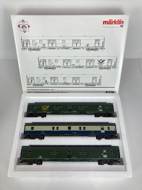 Märklin 41576 - Set met 3 Postrijtuigen - Deutsche Post, Hobby en Vrije tijd, Modeltreinen | H0, Zo goed als nieuw, Wagon, Wisselstroom