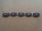 zilveren vintage armband met pinslot [857], Verzenden, Zo goed als nieuw, Zilver, Zilver