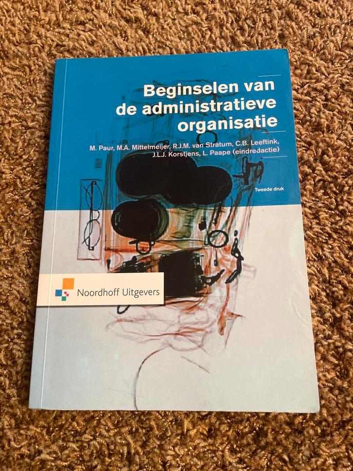 Beginselen administratieve organisatie - 2e druk, Boeken, Studieboeken en Cursussen, Zo goed als nieuw, HBO, Ophalen of Verzenden