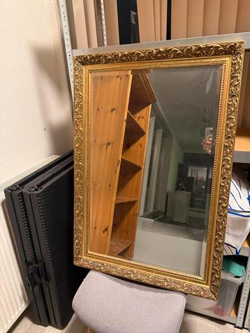 Vintage Spiegel met Gouden Barok Lijst beschikbaar voor biedingen