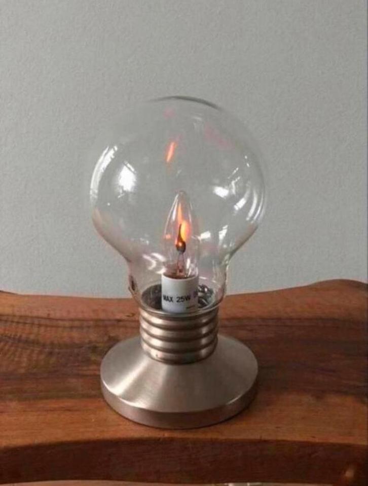 Vintage Ikea Pop Art (gloeilamp) B9818 tafellamp | jaren 90, Huis en Inrichting, Lampen | Tafellampen, Zo goed als nieuw, Minder dan 50 cm