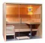 Sauna met glaswand 2.15 x 2.15 m NIEUW!!!, Sport en Fitness, Sauna, Ophalen, Nieuw, Fins of Traditioneel, Complete sauna