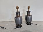 Een paar messing en tin tafellampen, Huis en Inrichting, Lampen | Tafellampen, Gebruikt, Onbekend, Ophalen of Verzenden, Onbekend