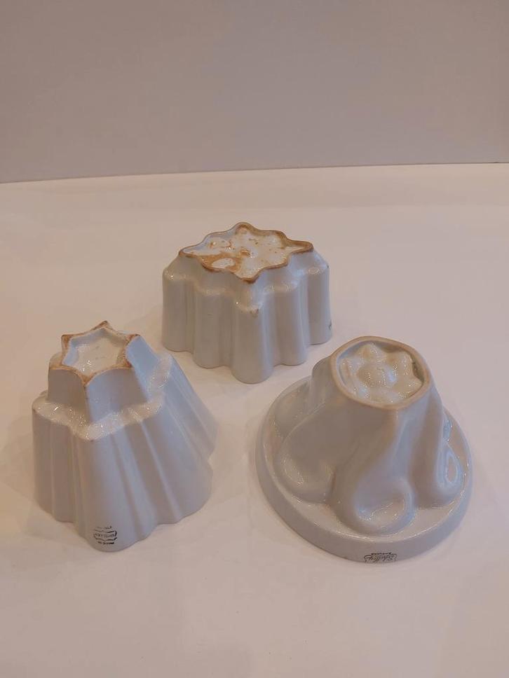 3 x antieke Shelley geometrische puddingvormen, Antiek en Kunst, Antiek | Keramiek en Aardewerk, Ophalen of Verzenden