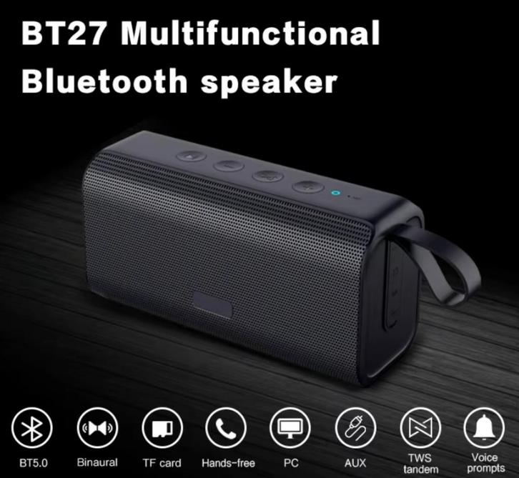 Bluetooth speaker BT27 met vol geluid, Audio, Tv en Foto, Luidsprekers, Nieuw, Overige typen, Minder dan 60 watt, Overige merken