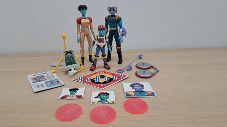 Reboot Actiefiguren - Bob, Enzo, Dot en Cecile - 1995, Verzamelen, Poppetjes en Figuurtjes, Zo goed als nieuw, Ophalen of Verzenden