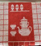 Vintage keukenhanddoek, oranjerood, Huis en Inrichting, Keuken | Textiel, Ophalen of Verzenden, Zo goed als nieuw, Rood, Theedoek of Handdoek