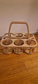 Vintage flessenhouder voor 6 flessen curver, Huis en Inrichting, Keuken | Keukenbenodigdheden, Ophalen of Verzenden, Gebruikt