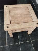 Houten Bijzettafel - Salon, Minder dan 50 cm, Gebruikt, Vierkant, Ophalen of Verzenden