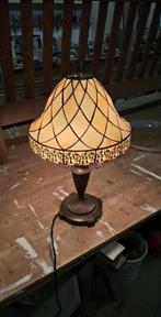 replica Tiffany tafellamp – met loodglas, Ophalen of Verzenden, Zo goed als nieuw, Glas, Minder dan 50 cm